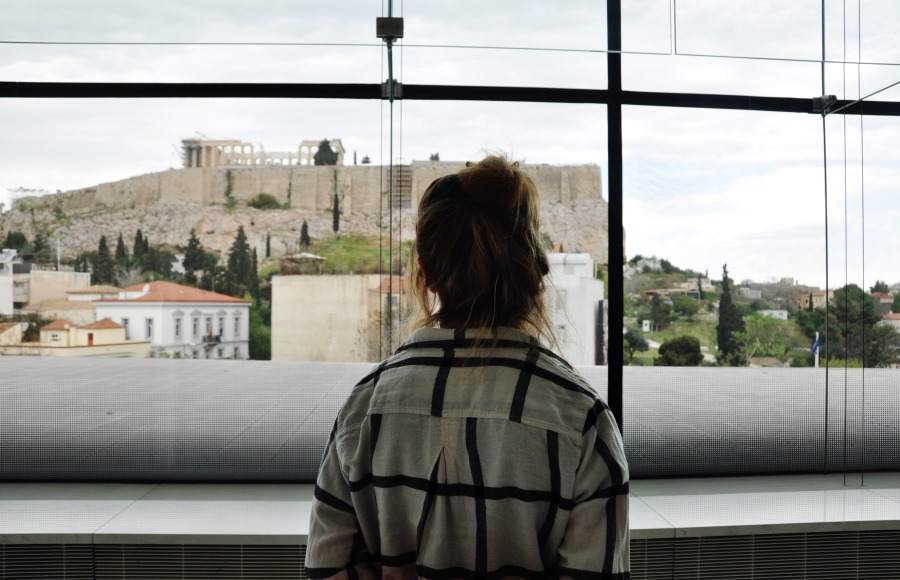 The Parthenon and the Acropolis from the new Acropolis Museum